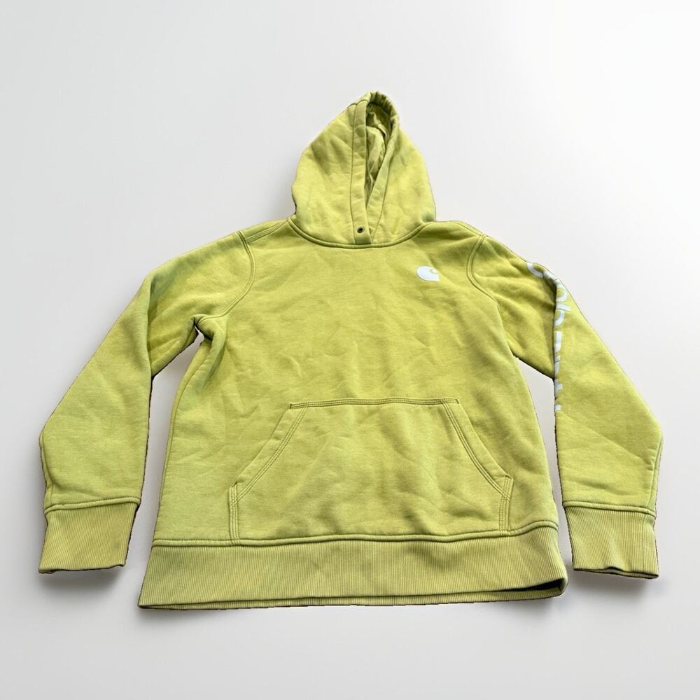 Carhartt Womens Green Pullover Relaxed Fit Hooded Sweatshirt Size M 8-10
